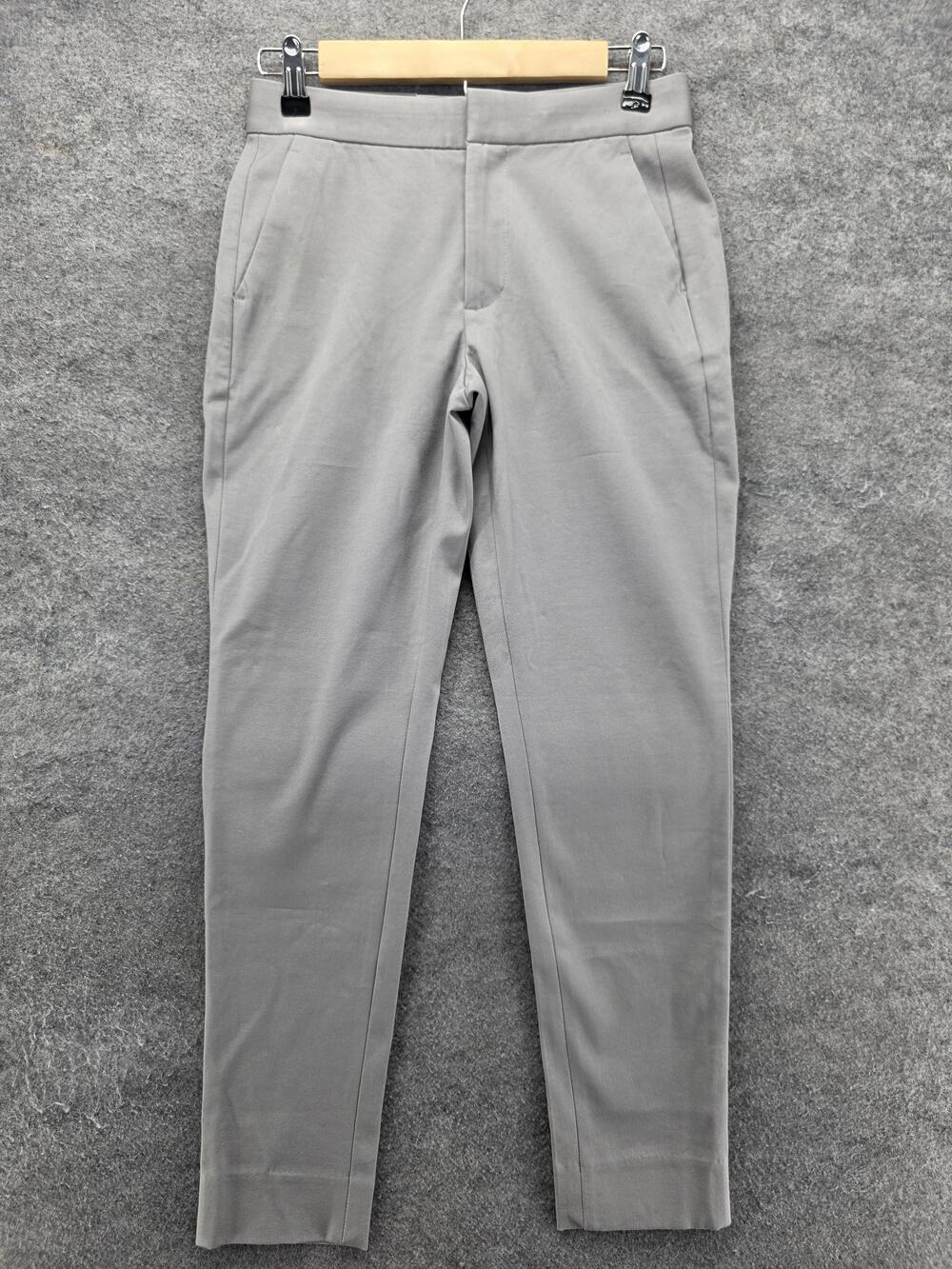 Banana Republic Pants Womens 0P Gray Ankle Slim High-Rise Flat Front 27 In